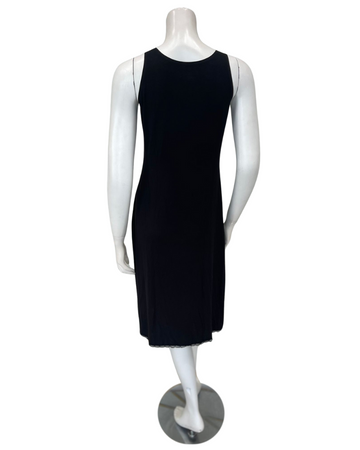 Slimit SLM2590A 39" Black Round Neck Luxe Layer One Full Slip Myselflingerie.com